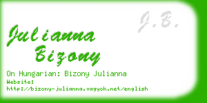 julianna bizony business card